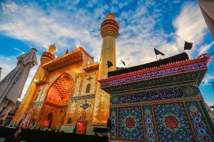 نمایی زیبا از صحن حرم امام علی علیه السلام