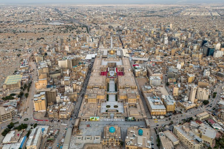 تصویر هوایی کیفیت عالی حرم امام علی علیه السلام
