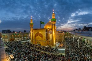 صحن مطهر امیرالمؤمنین مملو از زائران
