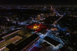 عکس هوایی حرم امیرالمؤمنین و نجف اشرف