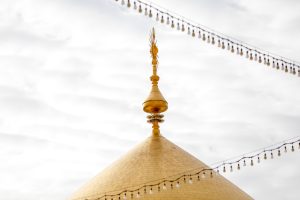 عکس با کیفیت گنبد و چراغانی حرم امام علی امیرالمؤمنین علیه السلام