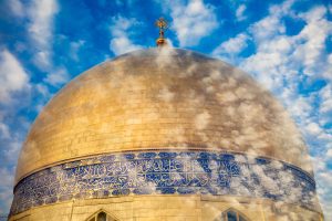تصویر زیبا و جدید گنبد حرم امام علی امیرالمؤمنین علیه‌السلام