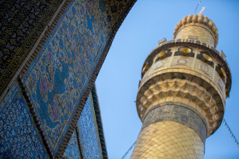 قسمت بالایی گلدسته حرم امیر