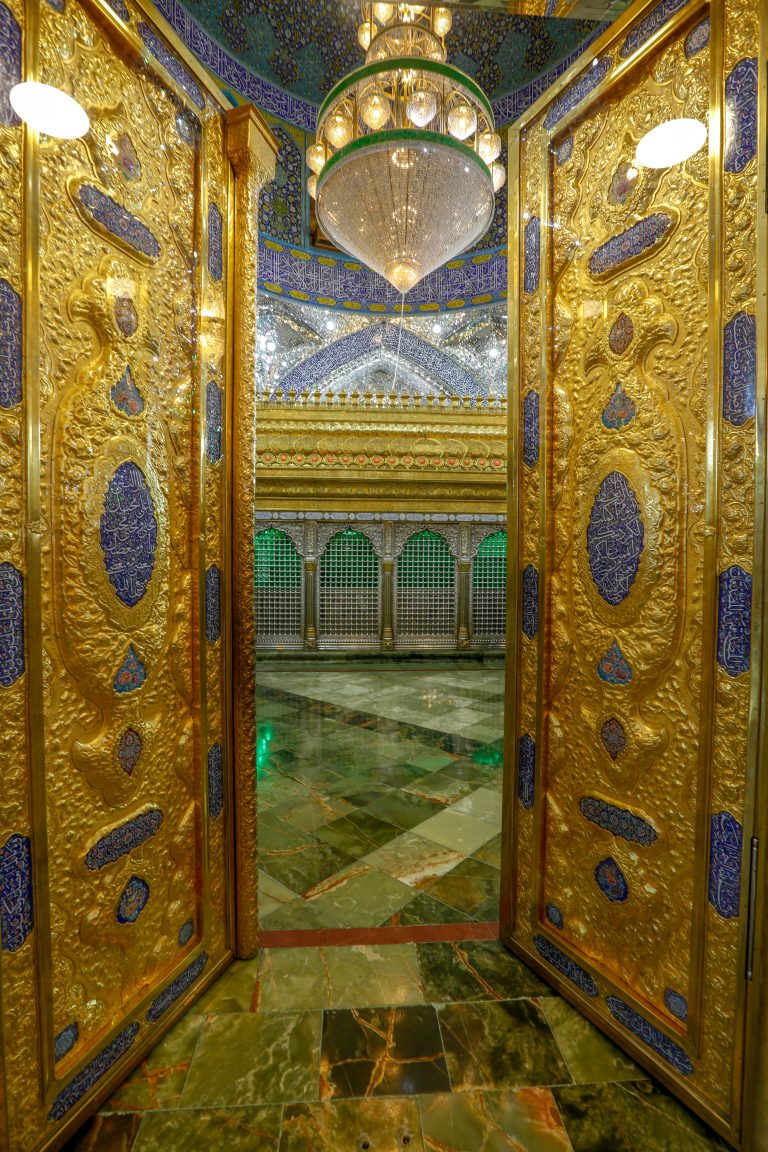 درهای طلای روضه منوره و ضریح امیرالمؤمنین