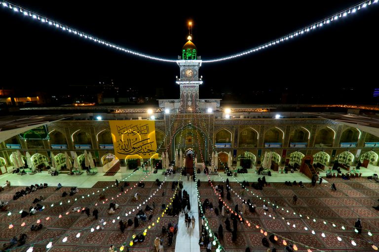 چراغانی صحن حرم مطهر علوی