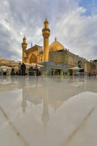 آب باران و صحن حرم مطهر امیرالمؤمنین