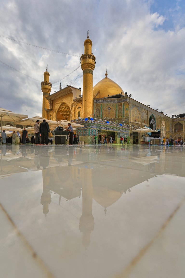 آب باران و صحن حرم مطهر امیرالمؤمنین