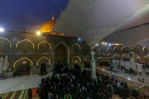 بارش شدید باران در حرم امیرالمؤمنین