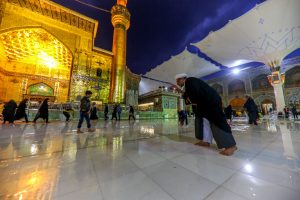 ایوان طلای خرم امیرالمؤمنین و بارش باران