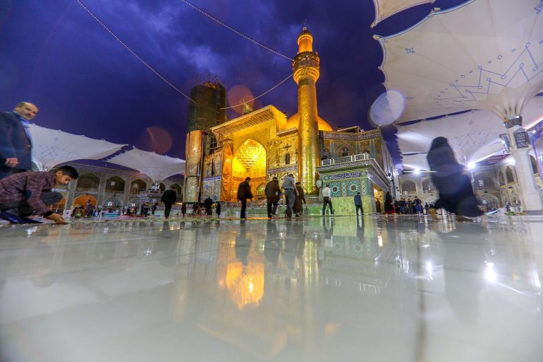 بعد از بارش باران در صحن