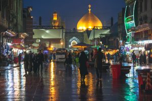 گنبد حرم امیرالمؤمنین و ورودی حرم