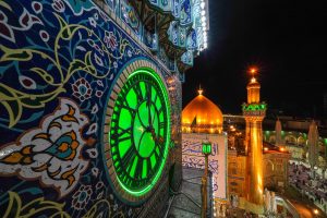 ساعت صحن و گلدسته و گنبد