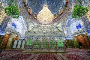 تزئینات ضریح به مناسبت ولادت امام اول شیعیان