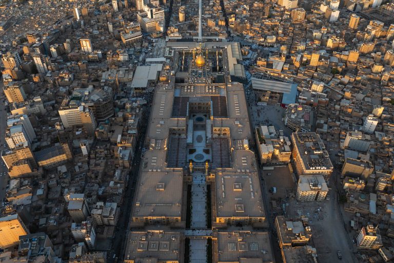 عکس هوایی حرم روز غدیر