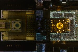 عکس هوایی از صحن حضرت فاطمه زهرا