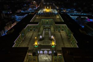 حرم امیرالمؤمنین و صحن حضرت زهرا از بالا