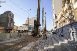 اولین حفاری‌های پروژۀ تقاطع غیر هم‌سطح شارع الرسول