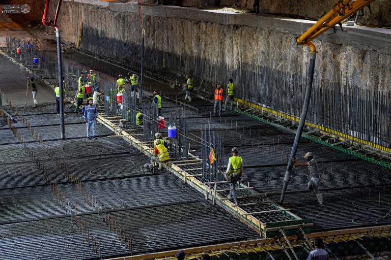 آغاز بتن‌ریزی تقاطع غیر هم‌سطح شارع الرسول