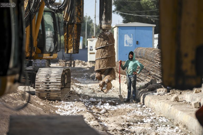حفاری مرحله اول تقاطع غیر هم‌سطح شارع الرسول