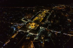 تصویر هوایی نجف و حرم مطهر امام علی علیه‌السلام