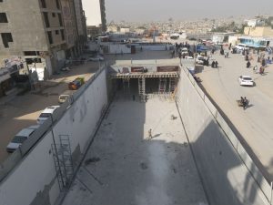 تقاطع غیر هم‌سطح شیخ طوسی - از نمای روبرو