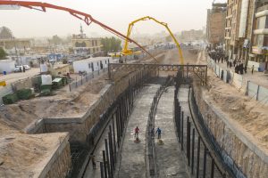 تقاطع غیر هم‌سطح شیخ طوسی - تصویر ماله از نمای روبرو