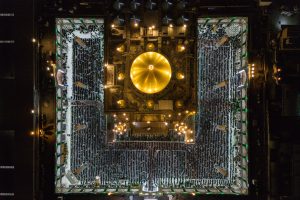 عکس هوایی حرم مطهر در شب ولادت امیرالمؤمنین علی (علیه‌السلام) ۳