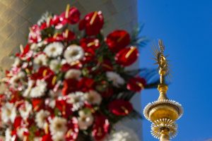 تاج گل و نمای گلدسته حرم مطهر امیرالمؤمنین علی (علیه‌السلام)