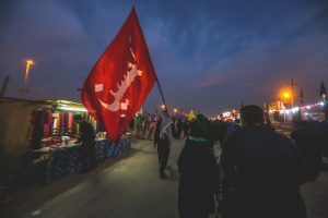 نمایی از مسیر پیاده‌روی اربعین