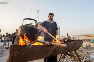 موکب چای در مسیر پیاده‌روی اربعین
