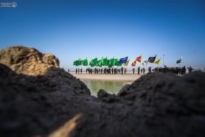 اولین قدم‌ها در پیاده‌روی اربعین در رأس البیشه