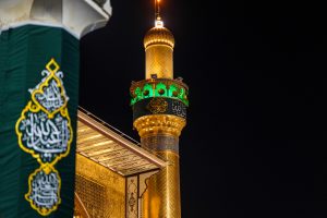 ایوان طلا و گلدسته در اعیاد شعبانیه