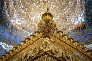 جزئیات طلایی ضریح و لوستر حرم حضرت امیرالمؤمنین علی (علیه‌السلام)