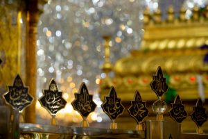 اسم معصومین در نزدیکی ضریح امیرالمؤمنین امام علی (علیه‌السلام)