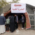 خدمت‌رسانی موکب آستان مقدس علوی در شهر کاظمین به مناسبت شهادت امام موسی بن جعفر(علیه‌السلام)