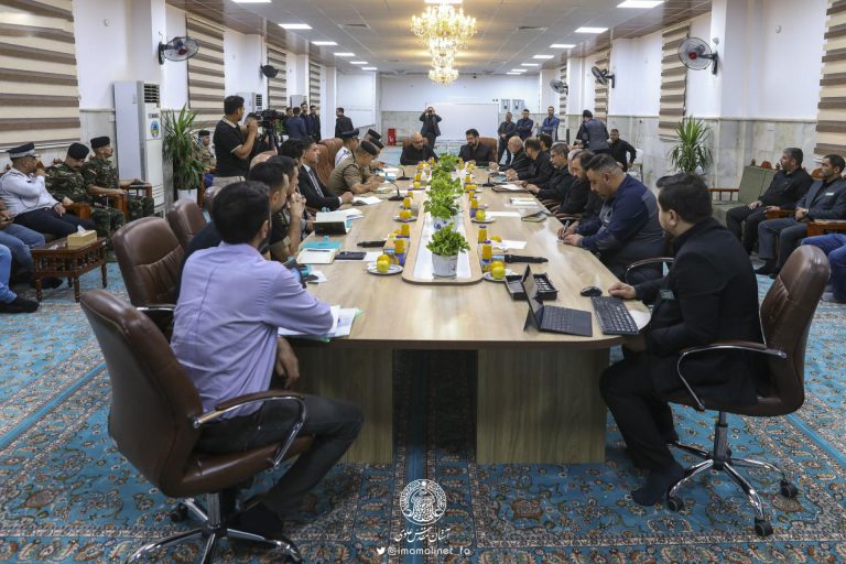 نشست مشترک آستان مقدس علوی با استانداری نجف برای خدمت‌رسانی به زائران اربعین