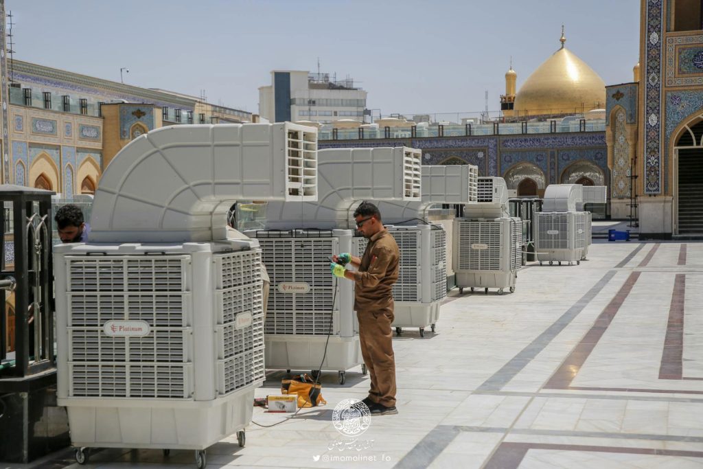 آماده‌باش آستان مقدس علوی جهت پذیرایی و ارائه خدمات به زائران در آستانه اربعین