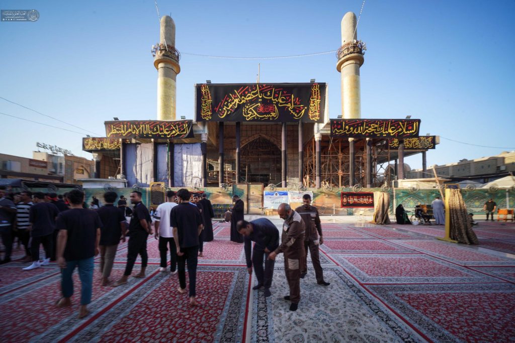 خدمت‌رسانی خدام حرم مطهر علوی به زائران آستان مقدس امامین عسکریین علیهماالسلام