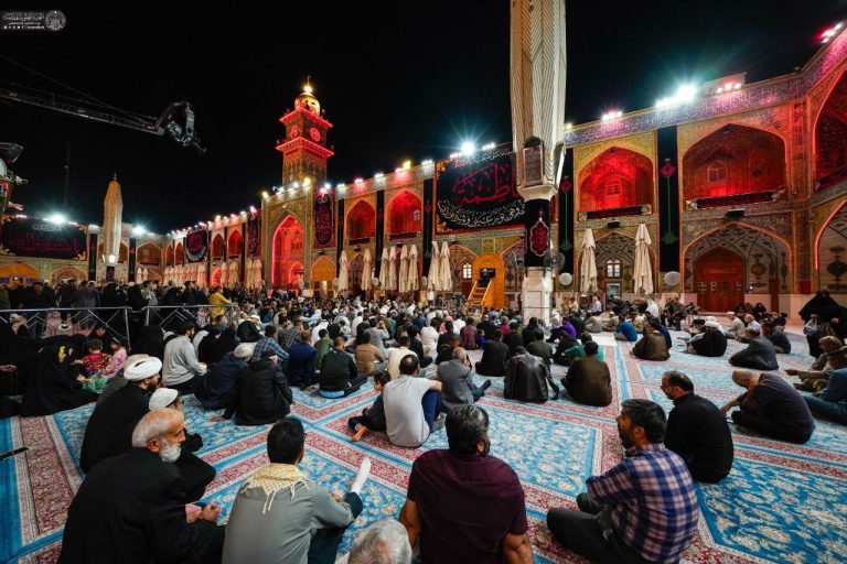 مراسم سوگواری ایام فاطمیه در حرم مطهر علوی