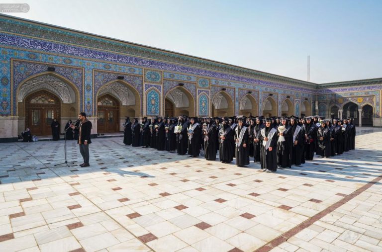 برپایی جشن فارغ‌التحصیلی دانشجویان دانشکده تربیت در حرم مطهر علوی