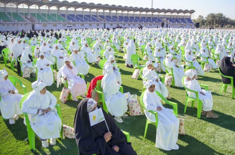 برگزاری جشن تکلیف هزار دختر در استان دیوانیه به همت آستان مقدس علوی