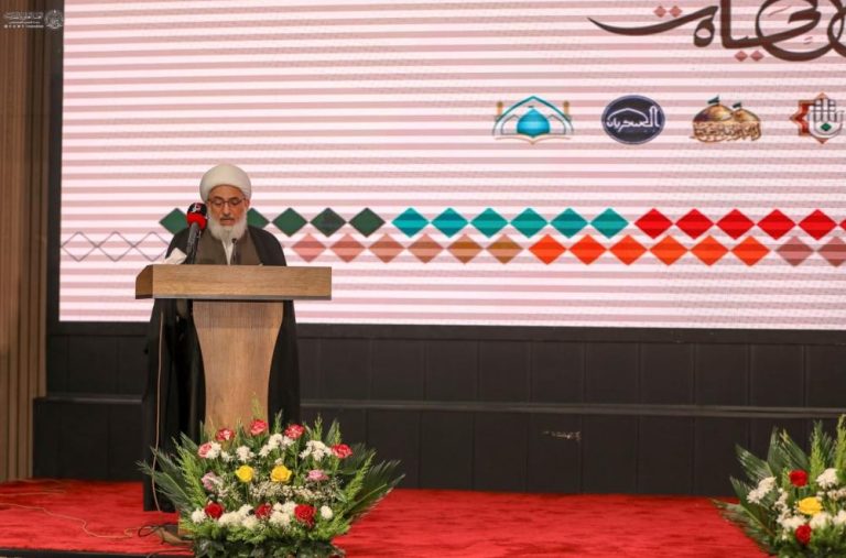 حضور تولیت آستان مقدس علوی در افتتاحیه جشنواره «چشمه حیات» بغداد