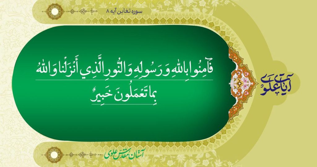 آیه 8 سوره تغابن - آیات علوی