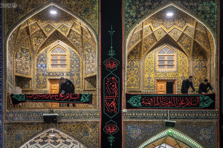 حرم امیرالمؤمنین علیه‌السلام سیاه‌پوش شد