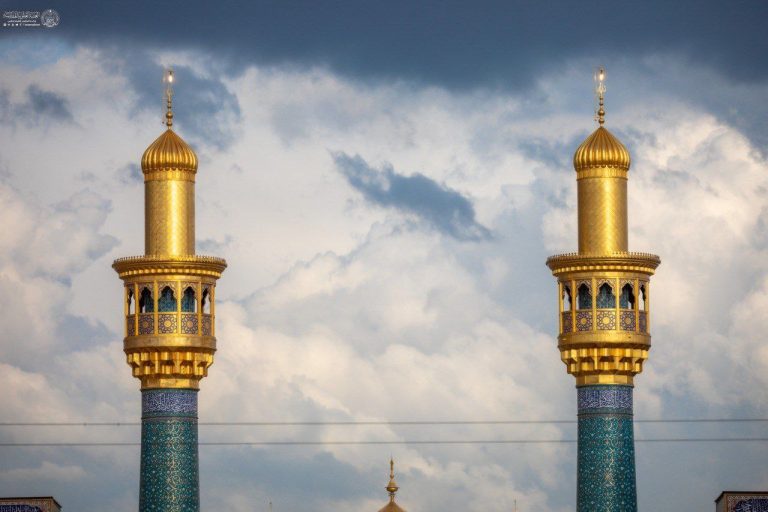 طواف ابرهای رحمت به‌دور گنبد طلای حضرت حیدر