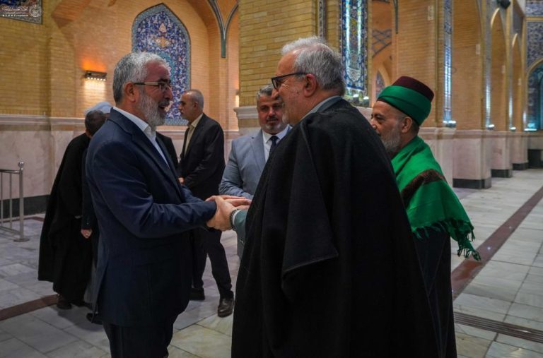میزبانی تولیت آستان مقدس علوی از اعضا و هیئات آستان‌های مقدسه عراق در جوار حرم مطهر علوی