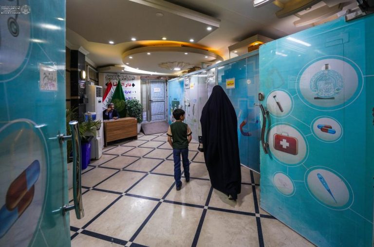 ارائه خدمات بهداشتی و درمانی به زائران آستان مقدس علوی در ایام شهادت مولای متقیان