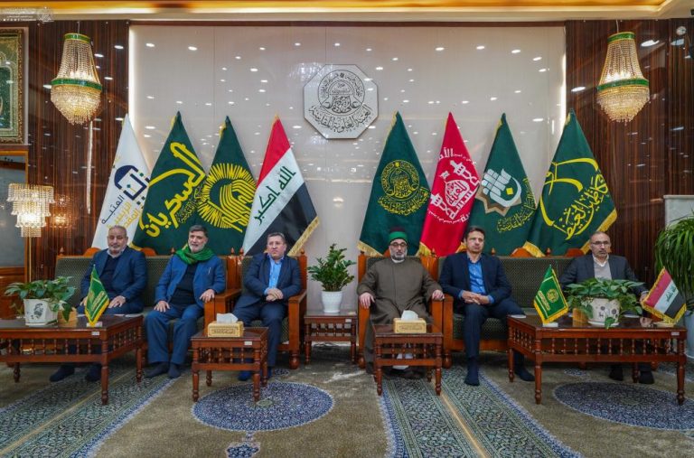 میزبانی تولیت آستان مقدس علوی از اعضا و هیئات آستان‌های مقدسه عراق در جوار حرم مطهر علوی