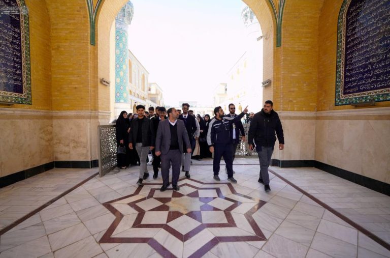 بازدید میدانی دانشجویان گروه معماری دانشگاه کربلا از صحن حضرت زهرا علیها‌السلام