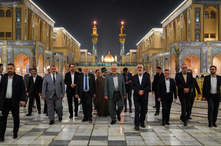 میزبانی تولیت آستان مقدس علوی از اعضا و هیئات آستان‌های مقدسه عراق در جوار حرم مطهر علوی
